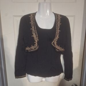 Elegant Black and Gold Women's Blouse